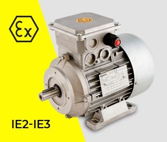 Motor Orange1 Serie JH–KH de alta eficiencia IE2/IE3, con certificación ATEX y carcasa de aluminio para zonas peligrosas