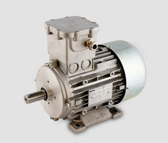 Motor Orange1 Serie O–M trifásico con carcasa de aluminio, certificado ATEX y múltiples configuraciones para zonas peligrosas
