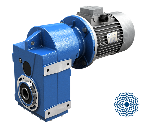 Motoreductor de ejes paralelos Serie S (tamaños 050-150) para cintas transportadoras y tornillos. Fundición robusta, múltiples relaciones de reducción y versatilidad industrial