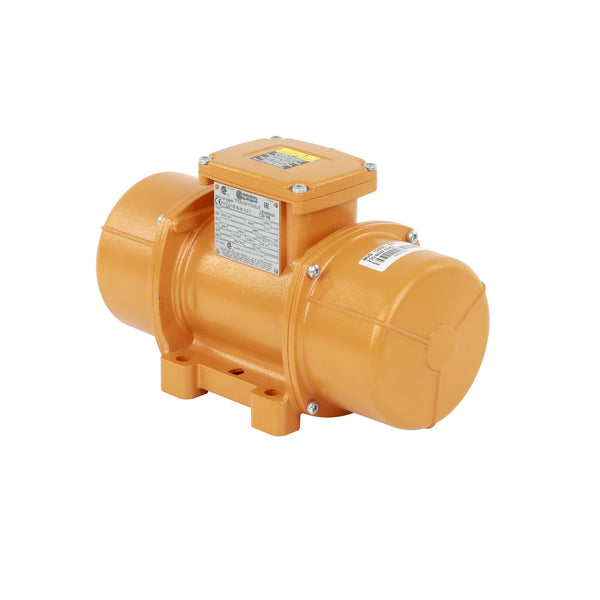Motovibrador industrial MVSI con fuerza centrífuga de hasta 30500 Kgf . Certificado para zonas explosivas (ATEX/IEC). Ideal para maquinaria vibrante en minería, alimentación y químicos