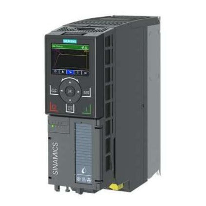 SINAMICS G120X para HVAC: control parabólico, BACnet MS/TP, y arranque suave. Automatización sostenible en edificios.